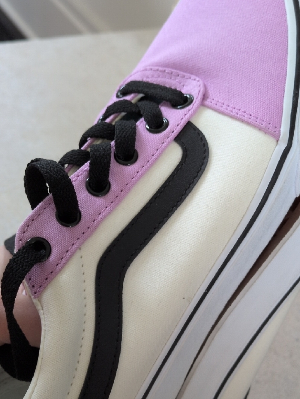 VANS I New Ward Color Block Cream, Black, Red & Purple Sneaker Skater Shoes, 9.5 - Picture 12 of 14